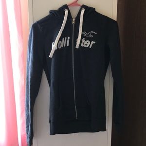 a zip up sweatshirt from Hollister :)